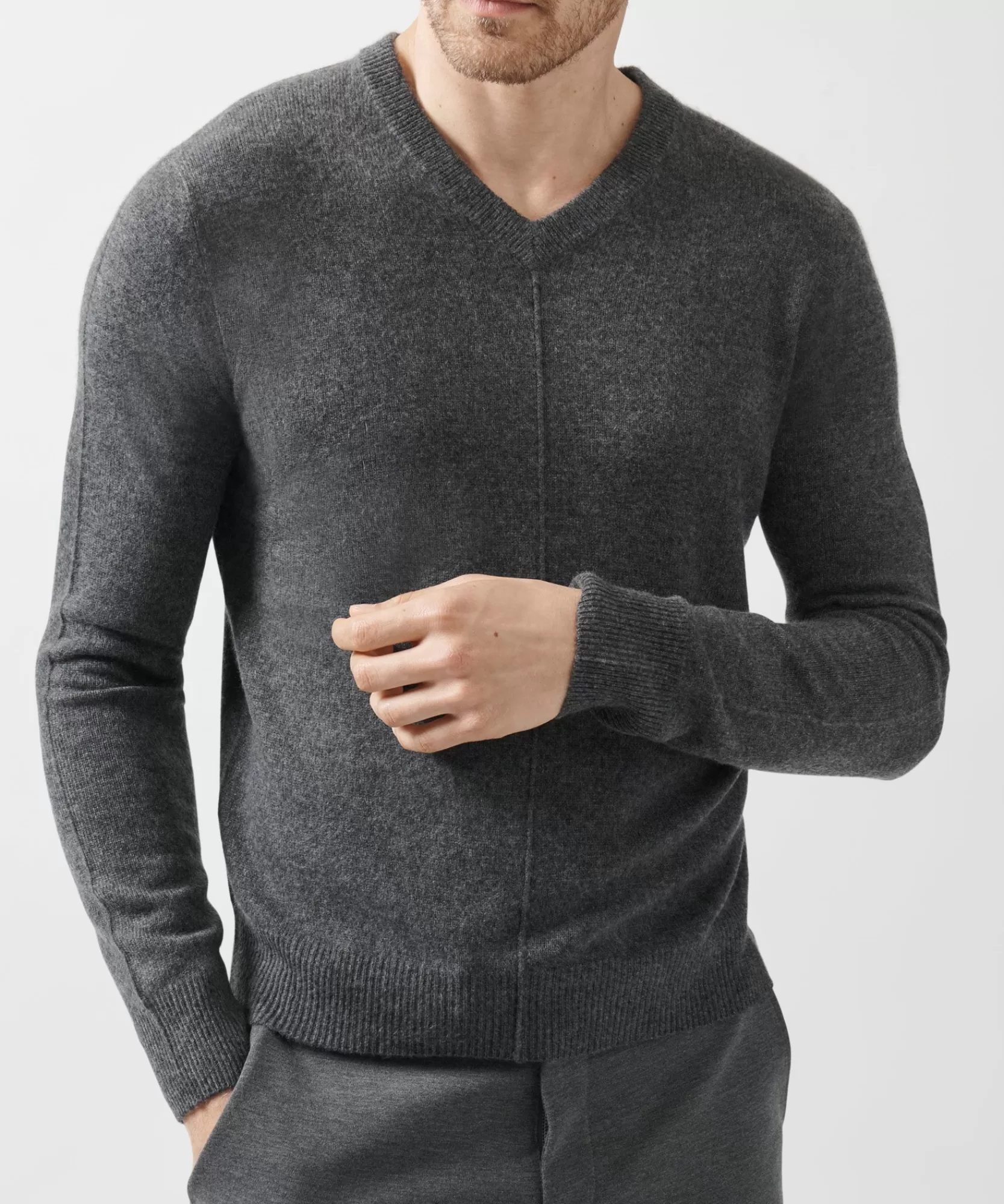 ATM Anthony Thomas Melillo Sweats | Sweaters & Cardigans | Recycled Cashmere Exposed Seam V-Neck Sweater -