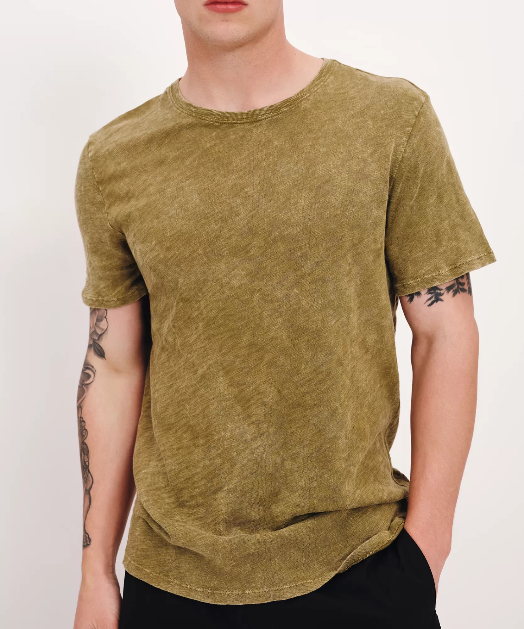 ATM Anthony Thomas Melillo T-Shirts | Slub Jersey With Chroma Wash Short Sleeve Crew Neck Tee -