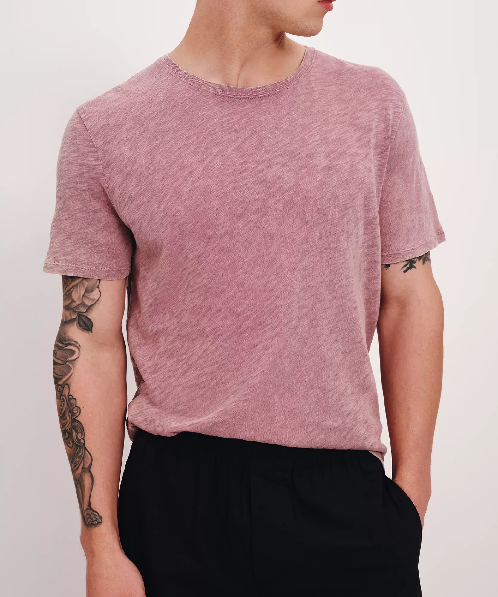 ATM Anthony Thomas Melillo T-Shirts | Slub Jersey With Chroma Wash Short Sleeve Crew Neck Tee -