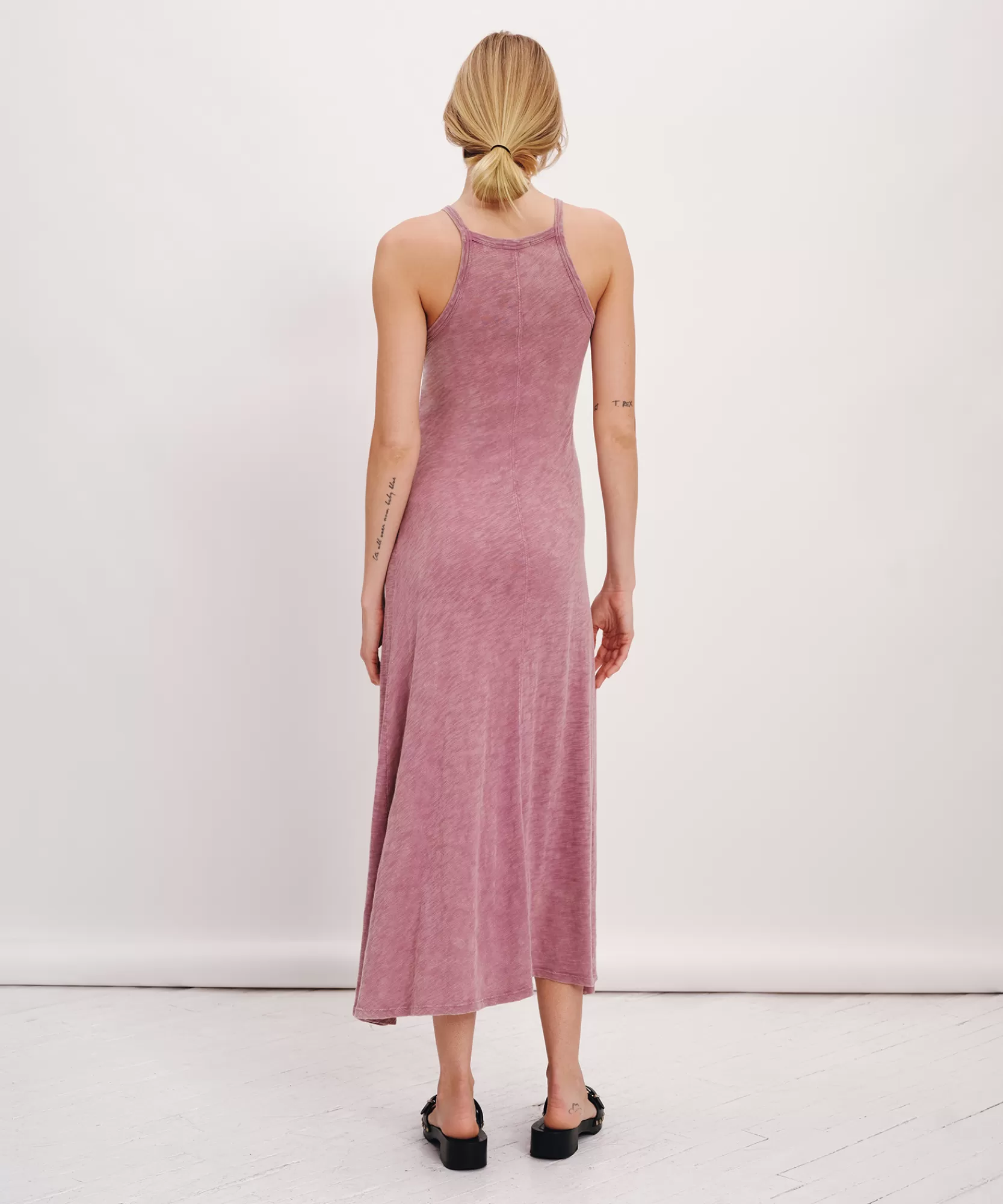 Women ATM Anthony Thomas Melillo Dresses | Slub Jersey With Chroma Wash Tank Maxi Dress -