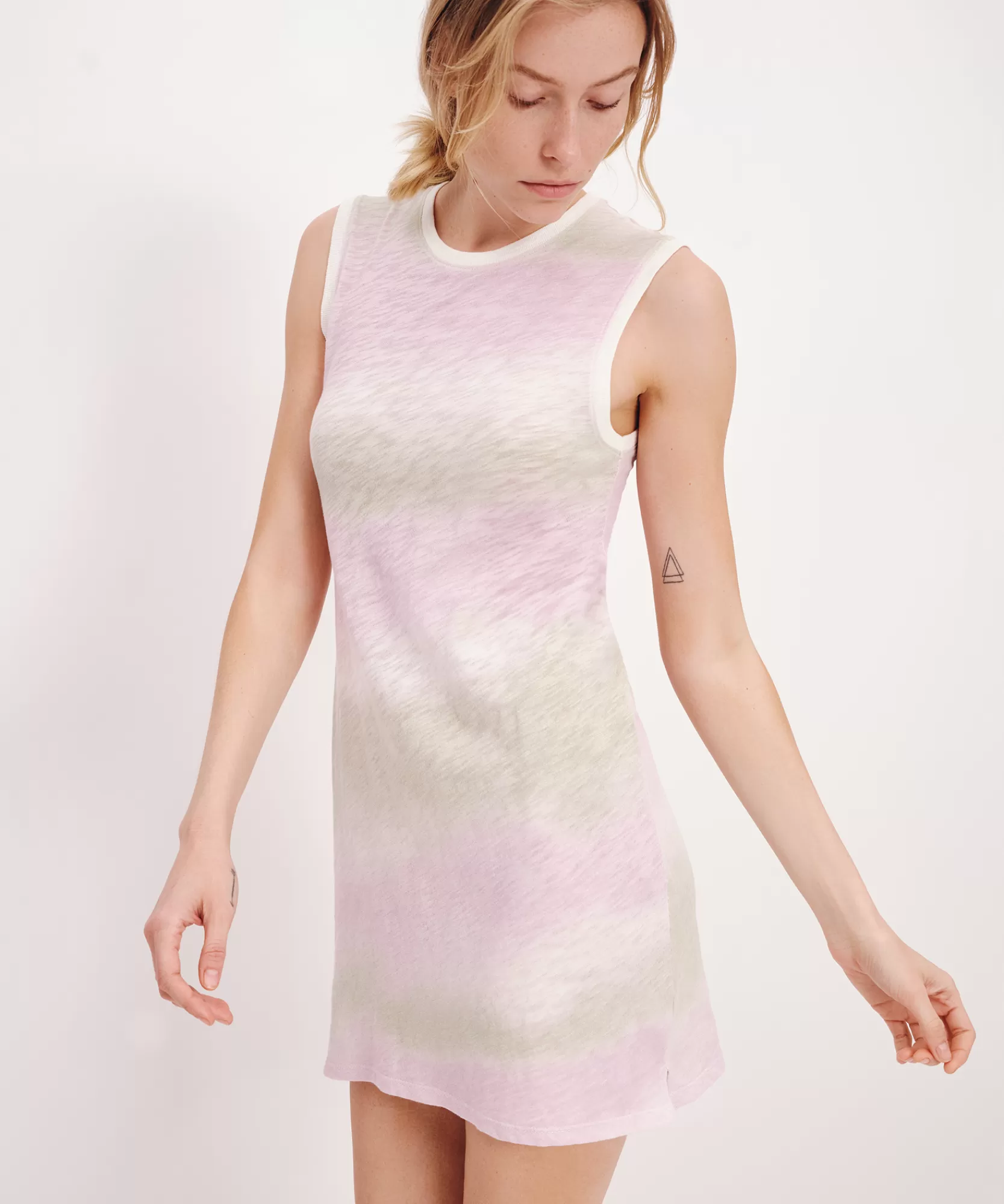 Women ATM Anthony Thomas Melillo Dresses | Slub Jersey With Sleeveless Muscle Dress -