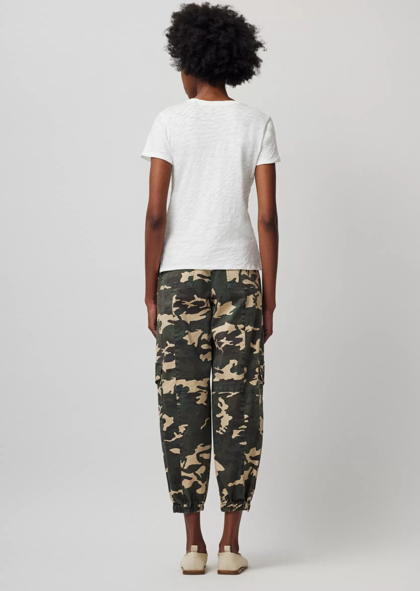 Women ATM Anthony Thomas Melillo Pants & Jumpsuits | Washed Cotton Twill With Camo Print Cargo Pant -